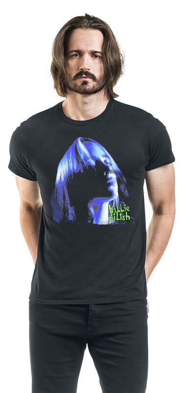 Gothicana By Emp "Neon Blue Shadow" T-Shirt Black By Eilish Billie