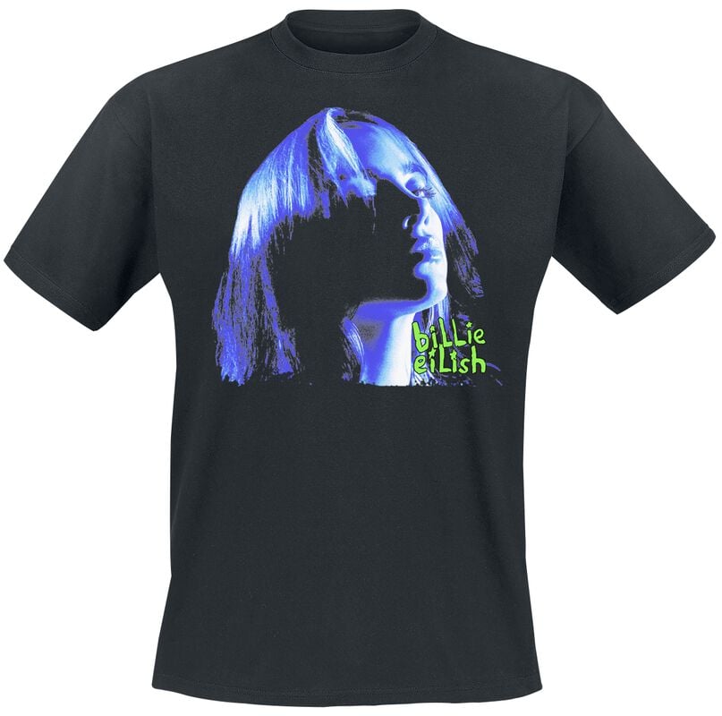 gothicana by emp "Neon Blue Shadow" T-Shirt black by Eilish Billie