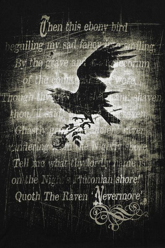 Gothicana By Emp "Nevermore" T-Shirt Black By Alchemy England