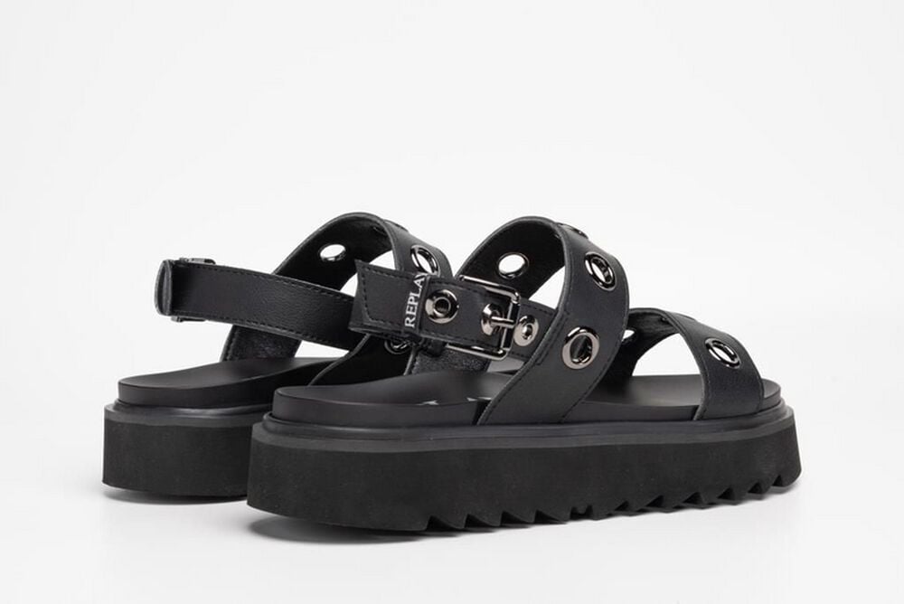 Gothicana By Emp "NEW ALICANTE TOTAL" Sandal Black By Replay Footwear