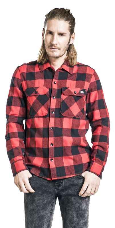 Gothicana By Emp "New Sacramento Shirt" Longsleeve Red By Dickies