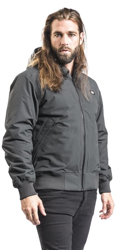 Gothicana By Emp "New Sarpy Jacket" Bomber Jacket Grey By Dickies