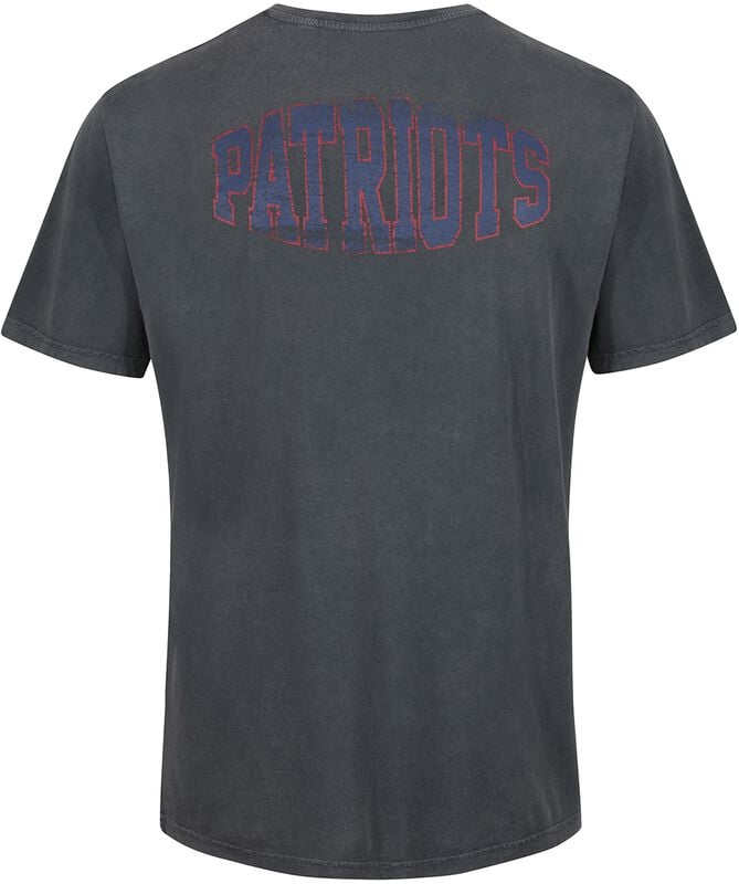 Gothicana By Emp "NFL Patriots College Black Washed" T-Shirt Multicolour By Recovered Clothing