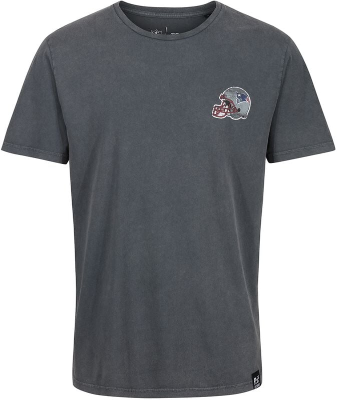 gothicana by emp "NFL Patriots College Black Washed" T-Shirt multicolour by Recovered Clothing