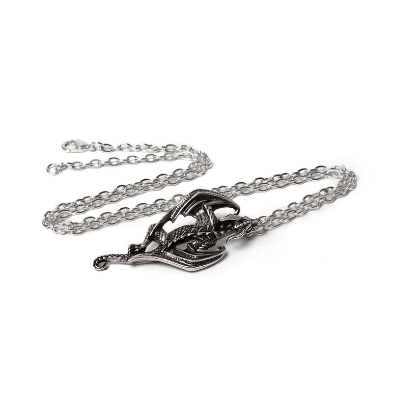 Gothicana By Emp "Niflheim Lizard" Necklace Silver-coloured By Alchemy Gothic