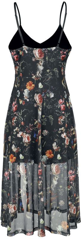 Gothicana By Emp "Night Garden Print Midi Dress" Midi Dress Multicolour By Jawbreaker