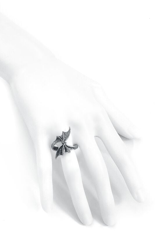 Gothicana By Emp "Night With The Goethe Ring" Ring Silver-coloured By Alchemy Gothic