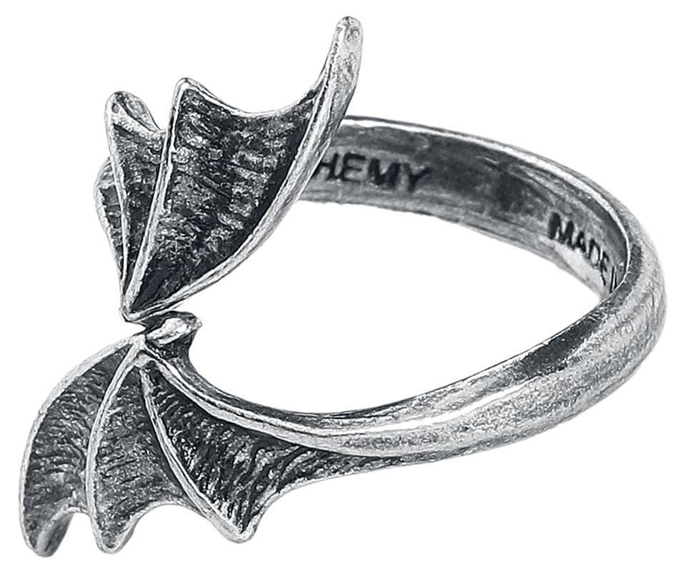 Gothicana By Emp "Night With The Goethe Ring" Ring Silver-coloured By Alchemy Gothic