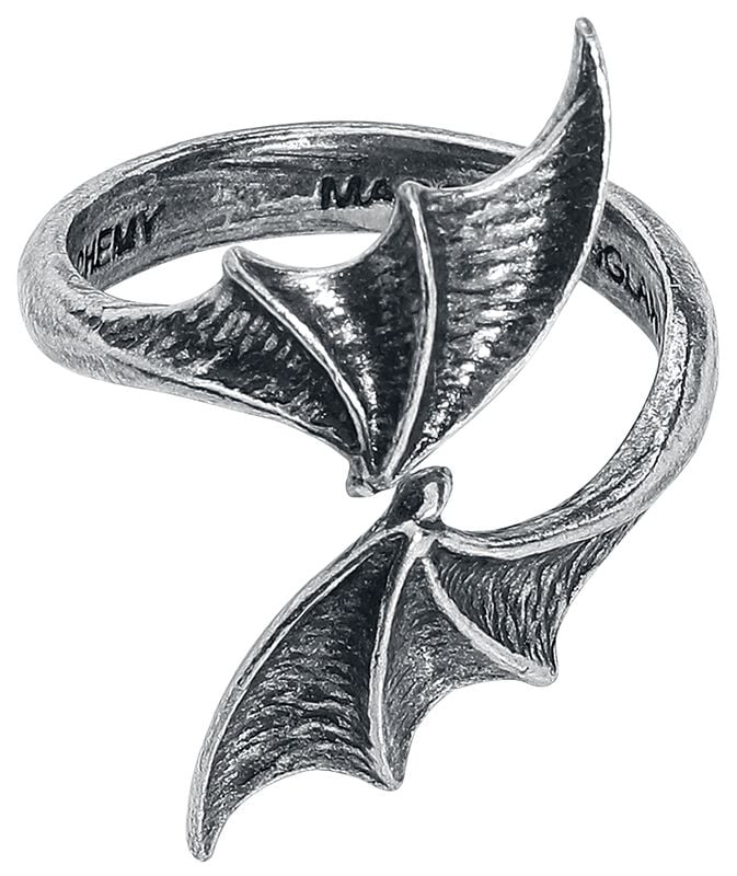 gothicana by emp "Night with the Goethe Ring" Ring silver-coloured by Alchemy Gothic