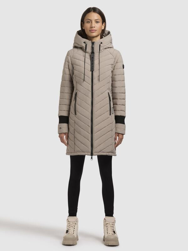 Gothicana By Emp "Nita3" Winter Jacket Beige By Khujo