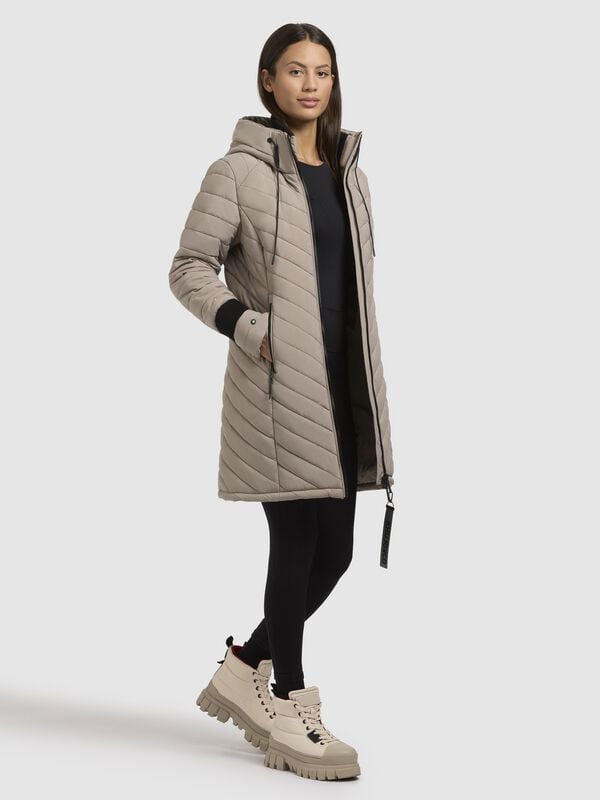 Gothicana By Emp "Nita3" Winter Jacket Beige By Khujo