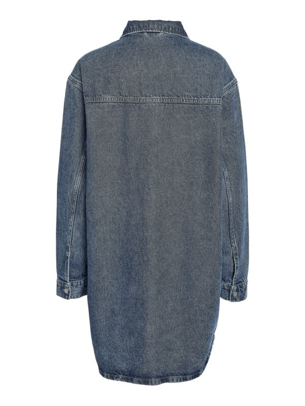 Gothicana By Emp "NMALVA L/S DENIM DRESS AZ351MB FWD NOOS" Midi Dress Blue By Noisy May