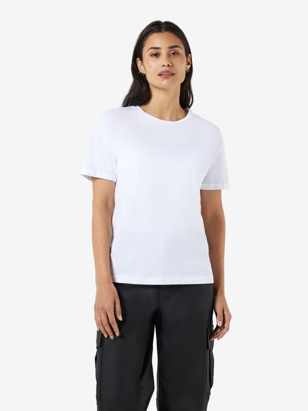 Gothicana By Emp "NMBRANDY S/S TOP NOOS" T-Shirt White By Noisy May