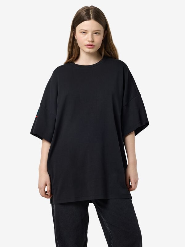 Gothicana By Emp "NMMOCCA 2/4 BOXY T-SHIRT DRESS JRS FWD NOOS" Mini Dress Black By Noisy May