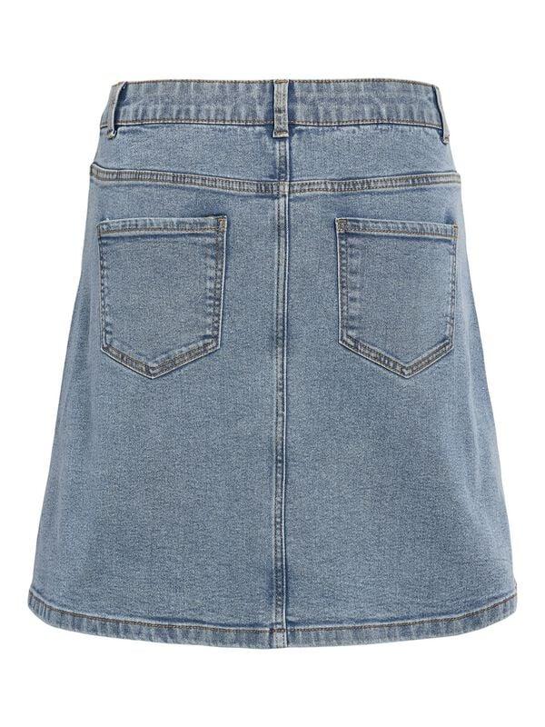 Gothicana By Emp "NMRONNIE NW A SHAPE SKIRT VI375LB NOOS" Mini Skirt Blue By Noisy May