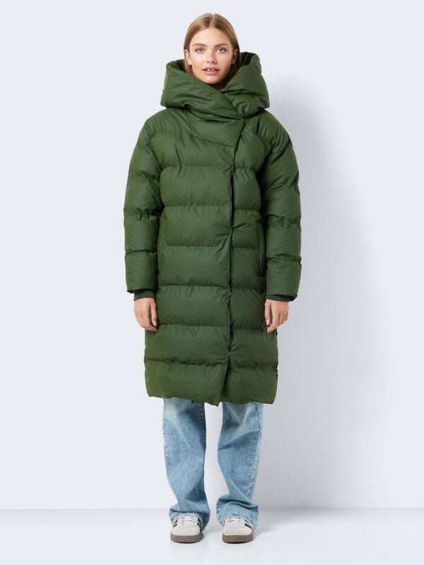 Gothicana By Emp "NMSKY L/S LONG COATED JACKET NOOS" Winter Jacket Green By Noisy May