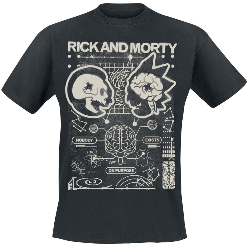 gothicana by emp "Nobody Exists On Purpose" T-Shirt black by Rick And Morty