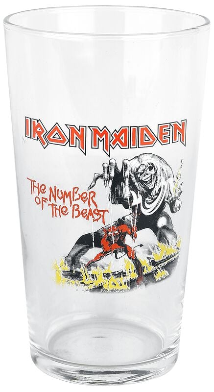gothicana by emp "Number Of The Beast" Beer Glass transparent by Iron Maiden