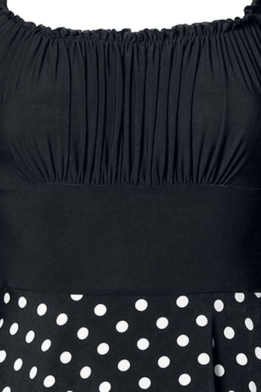 Gothicana By Emp "Off-The-Shoulder Swing Dress" Midi Dress Black-white By Belsira