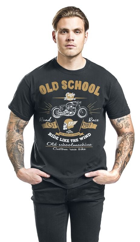 Gothicana By Emp "Old School Cafe Racer" T-Shirt Black By Gasoline Bandit