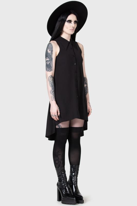 Gothicana By Emp "Olde Night Dress" Mini Dress Black By KIHILIST By KILLSTAR