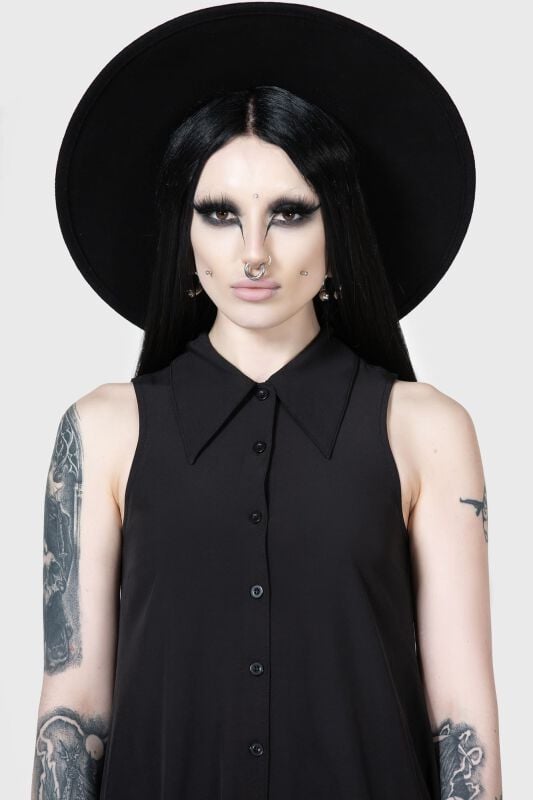 Gothicana By Emp "Olde Night Dress" Mini Dress Black By KIHILIST By KILLSTAR