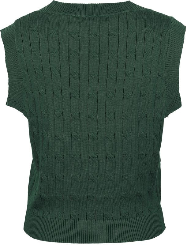 Gothicana By Emp "Olive Waistcoat" Top Green By Banned Retro