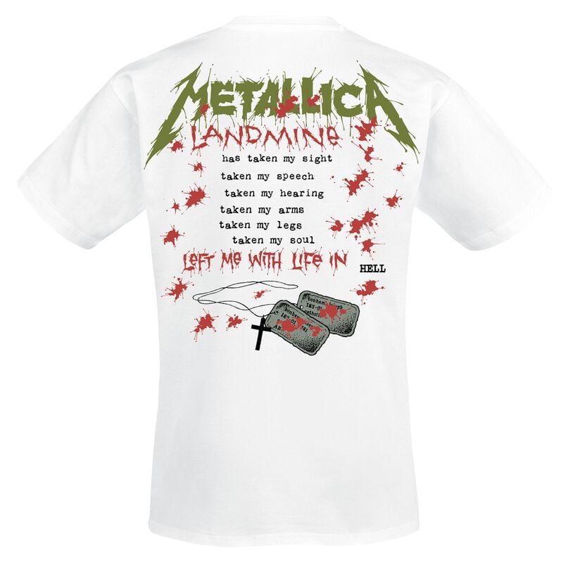 Gothicana By Emp "One Landmine" T-Shirt White By Metallica