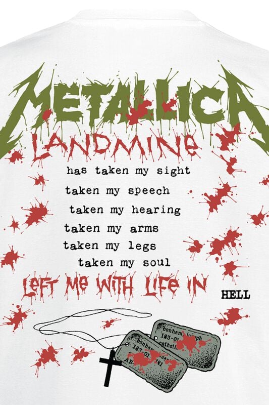 Gothicana By Emp "One Landmine" T-Shirt White By Metallica
