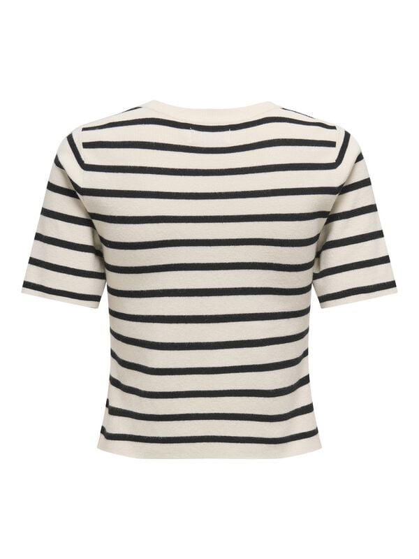 Gothicana By Emp "ONLFIE 2/4 JUMPER CC KNT" T-Shirt Beige-black By Only