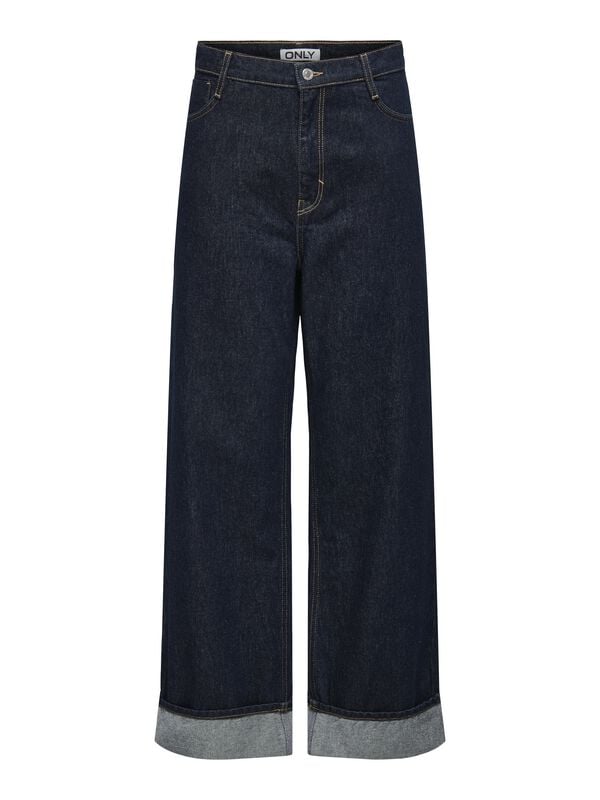 gothicana by emp "ONLHOPE HW WIDE FOLD UP RINSE DNM CRO" Jeans blue by Only