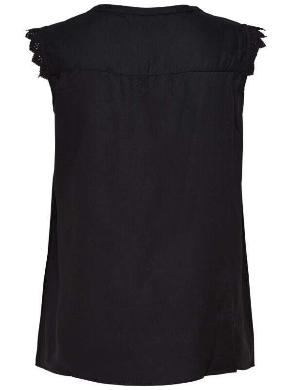 Gothicana By Emp "Onlkimmi S/L Top WVN NOOS" Blouse Black By Only