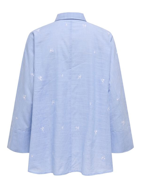 Gothicana By Emp "ONLREGINA GRACE L/S EMB. SHIRT OX WVN" Longsleeve Blue By Only