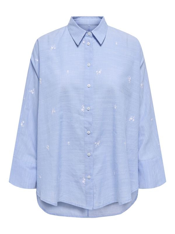 gothicana by emp "ONLREGINA GRACE L/S EMB. SHIRT OX WVN" Longsleeve blue by Only