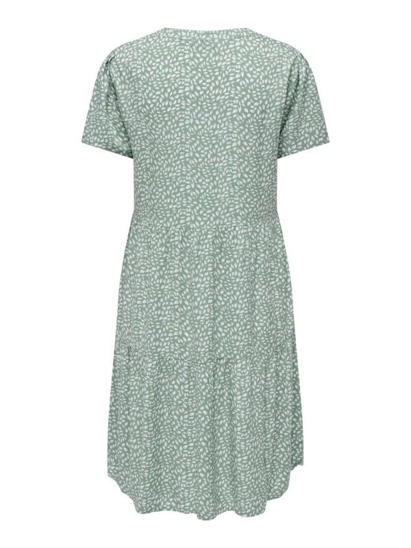 Gothicana By Emp "Onlzally Life S/S Thea Dress NOOS" Mini Dress Green-white By Only