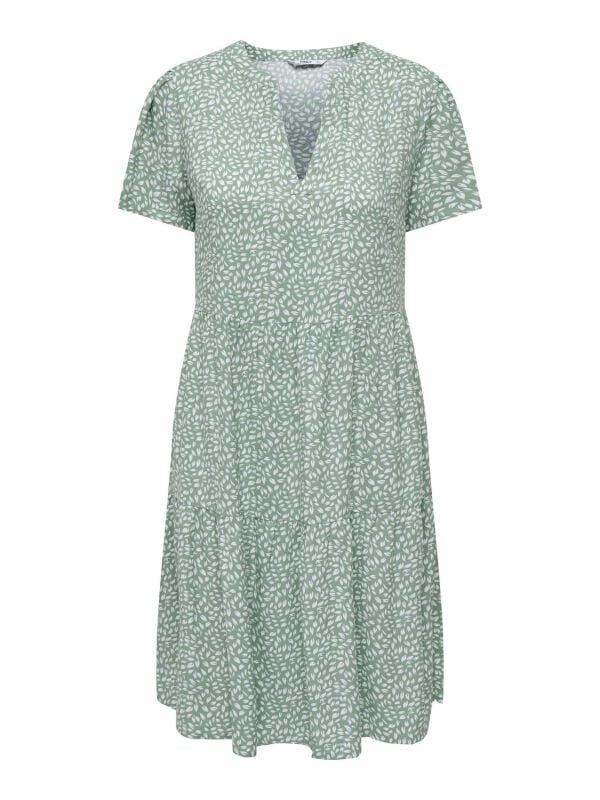 gothicana by emp "Onlzally Life S/S Thea Dress NOOS" Mini Dress green-white by Only