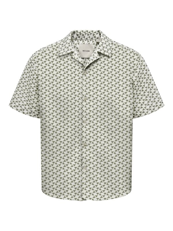 gothicana by emp "ONSCHARMY SS RESORT AOP SHIRT" Short-sleeved Shirt green-white by ONLY and SONS