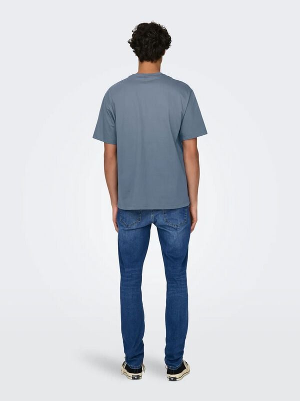 Gothicana By Emp "ONSFRED LIFE RLX T-SHIRT NOOS" T-Shirt Blue By ONLY And SONS