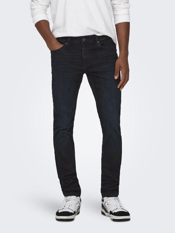 Gothicana By Emp "ONSLOOM SLIM B. BLACK 6921 MAT DNM NOOS" Jeans Blue By ONLY And SONS