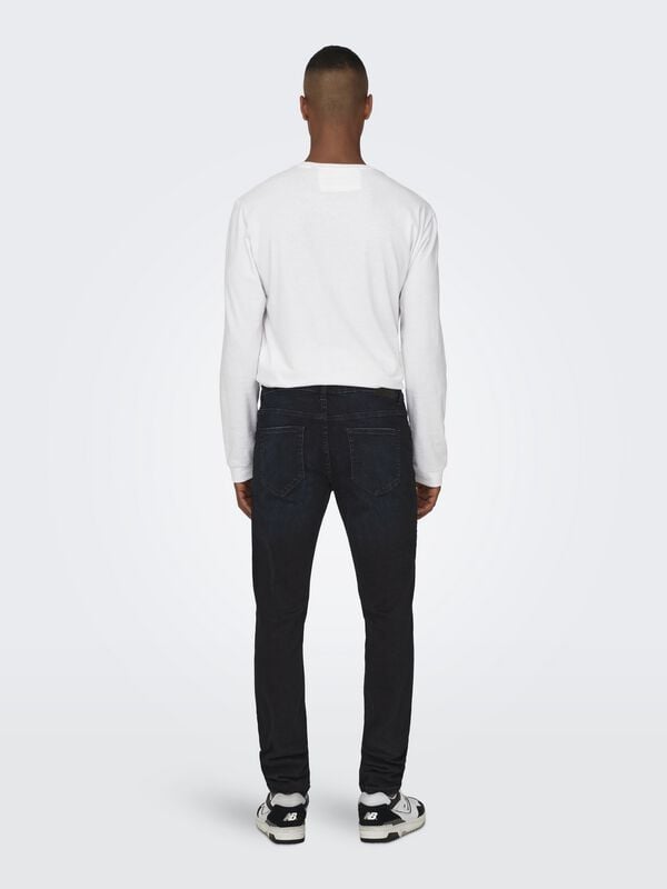 Gothicana By Emp "ONSLOOM SLIM B. BLACK 6921 MAT DNM NOOS" Jeans Blue By ONLY And SONS