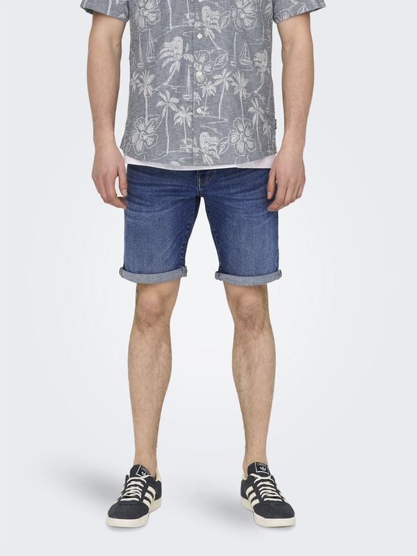Gothicana By Emp "ONSPLY DBD 8773 TAI DNM SHORTS NOOS" Shorts Blue By ONLY And SONS