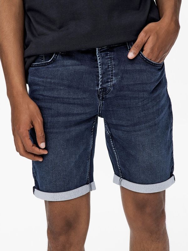 Gothicana By Emp "ONSPly Life Reg D Blue Slim Fit" Shorts Blue By ONLY And SONS