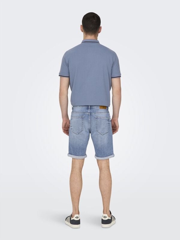 Gothicana By Emp "ONSPLY MBD 8772 TAI DNM SHORTS NOOS" Shorts Blue By ONLY And SONS