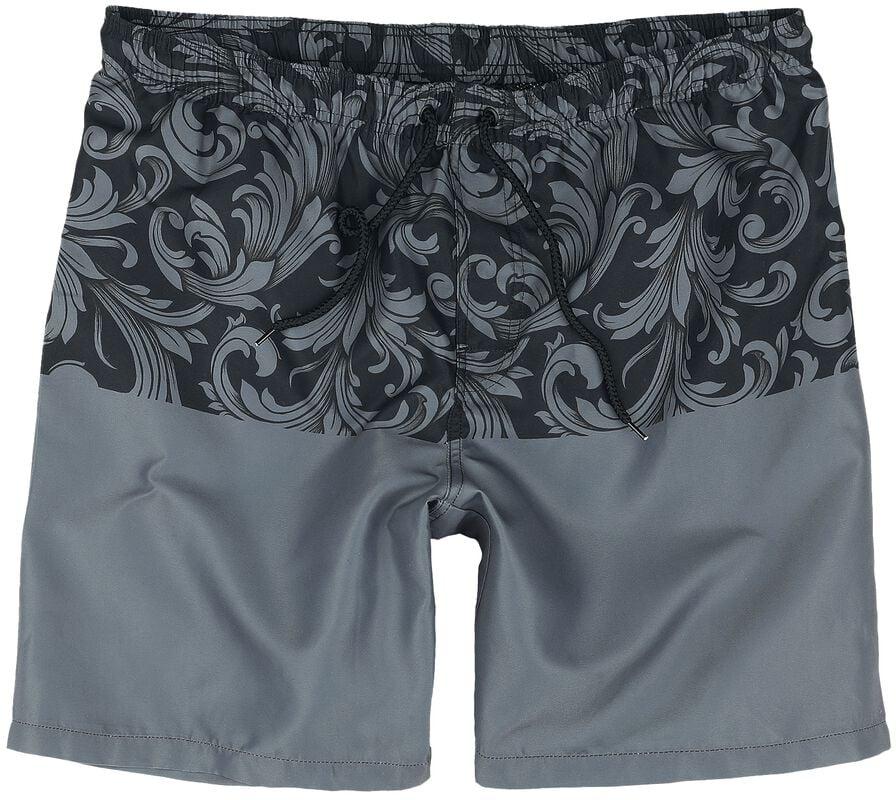 gothicana by emp "Ornament Print Swim Shorts" Swim Shorts black by Black Premium by EMP