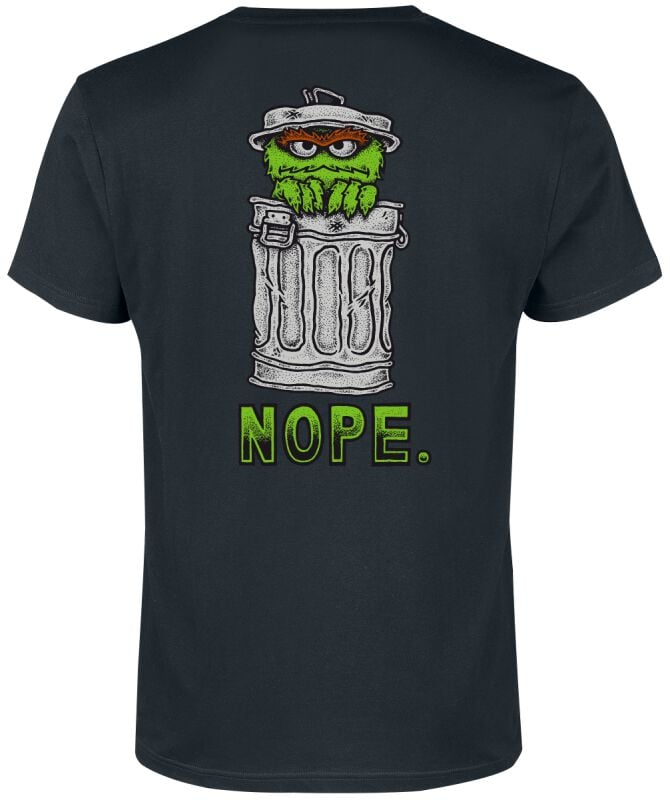 Gothicana By Emp "Oscar The Grouch - Nope - Back Print" T-Shirt Black By Sesame Street