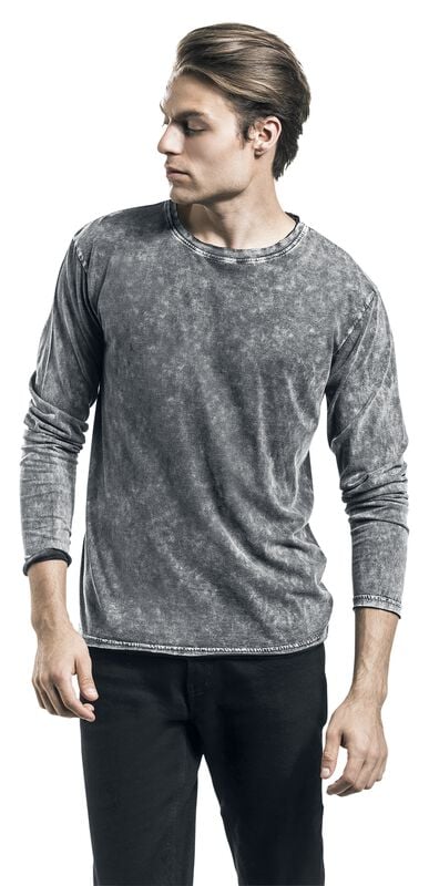 Gothicana By Emp "Overcome" Long-sleeve Shirt Grey By RED By EMP