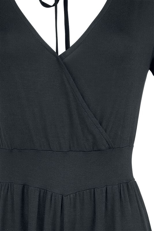 Gothicana By Emp "Overlay Back Knotted Short Jumpsuit" Jumpsuit Black By Forplay