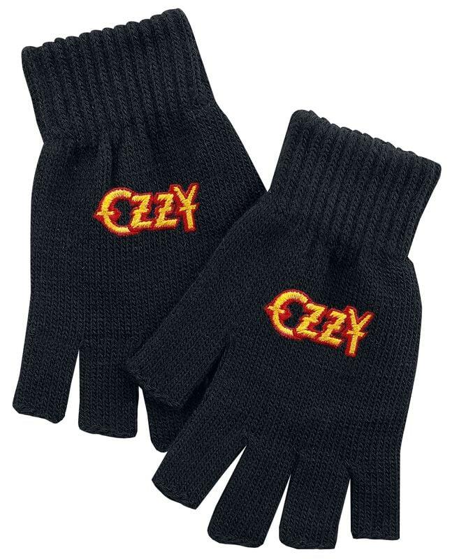 gothicana by emp "Ozzy" Fingerless gloves black by Ozzy Osbourne