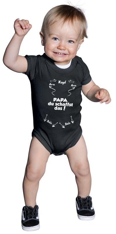 Gothicana By Emp "Papa Du Schaffst Das - Kids - Papa Du Schaffst Das " Body Black By Family & Friends
