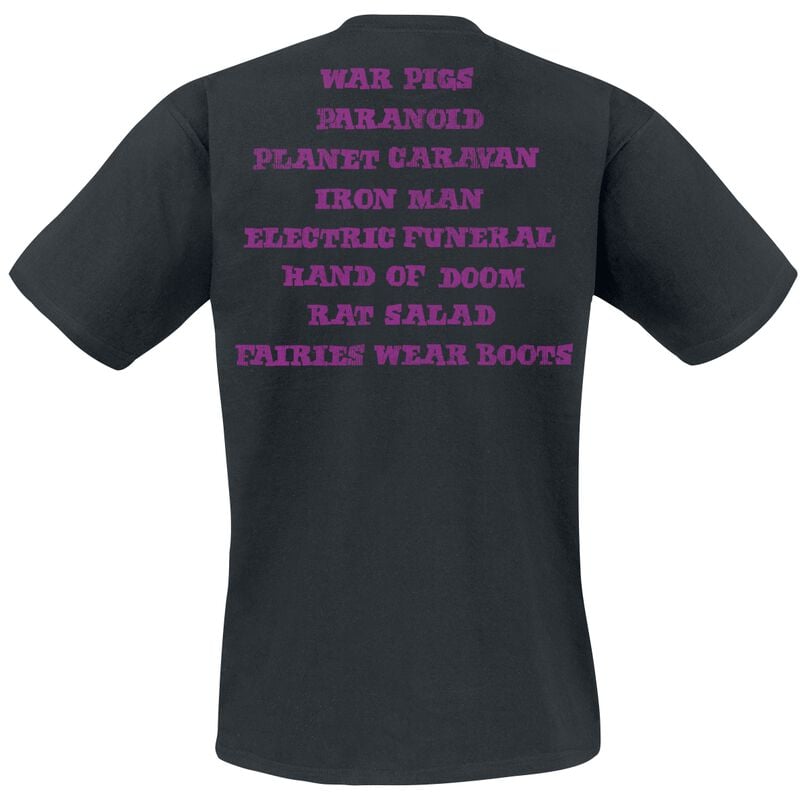 Gothicana By Emp "Paranoid Tracklist" T-Shirt Black By Black Sabbath
